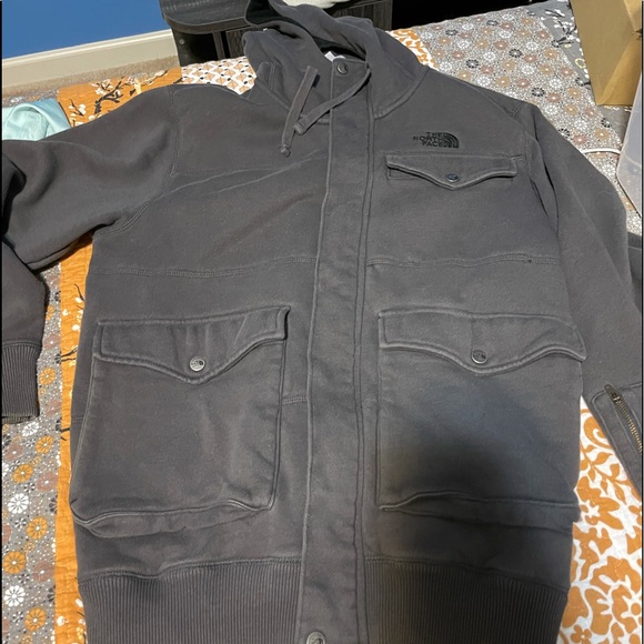 Hooded Fleece Work Jacket Medium 